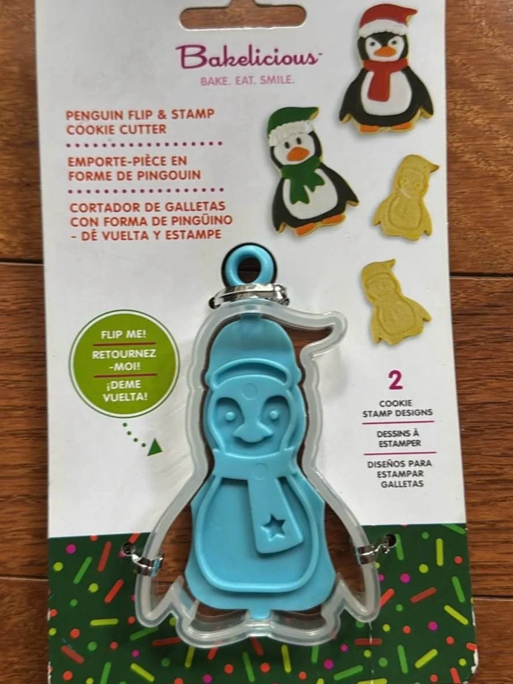 Penguin & Ugly Sweater Cookie Cutters and Stamps - Blue & Green